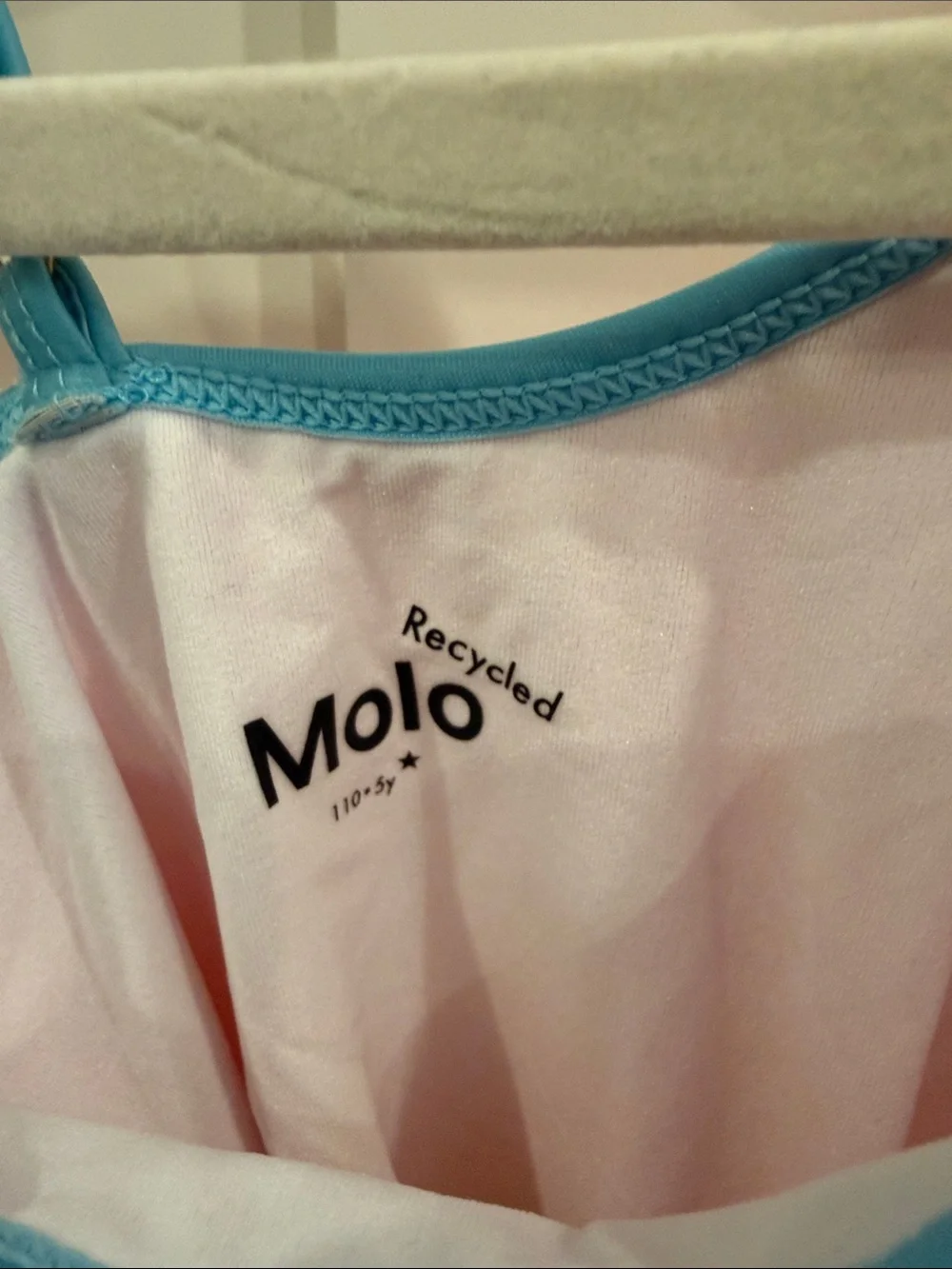 Girls MOLO Ombre Ruffle One-Shoulder Swimsuit - Pink, Yellow, Blue
